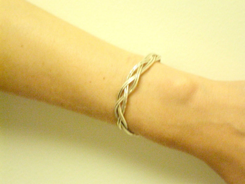 Bracelet Wire Wrap Braided in 18gage SS image 2