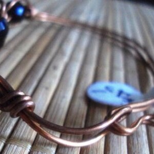 Wire Wrapped Bangle Bracelet Copper Bracelet image 2