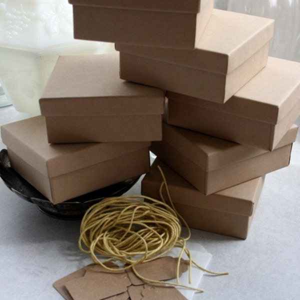 Reserved for Charmaine ONLY Kraft Jewelry Boxes with Twine and Tags