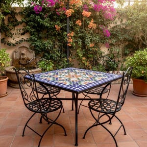 decorative tile for patio table umbrella hole Outdoor Patio Table Tile With Umbrella Hole
