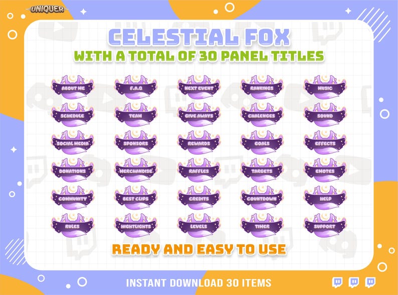 Fox Panel Celestial Fox Panel - Etsy