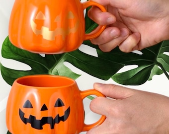 Pumpaformad mugg | 400 ml keramisk höstmugg