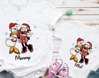 Aangepaste Disney kerst familieshirts, bijpassende Minnie Mouse T-shirts