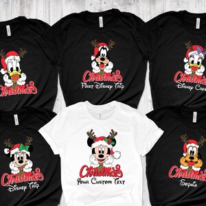 Custom Disney Christmas Shirt, Christmas Disney Shirt, Disney Long Sleeve Christmas Shirt, Disney Xmas Shirt, Mickey Minnie Christmas Shirt