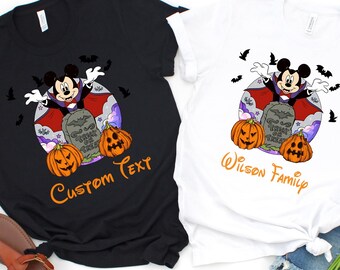 Halloween Mickey Mouse-shirt, cartoon pompoen-T-shirt, bijpassende familietop