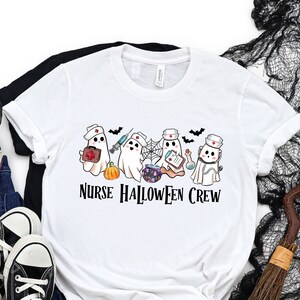 Custom Nurse Halloween Crew T-Shirt, Spooky Season Tee