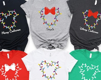 Custom Disney Christmas Shirt, Mickey Mouse Lights, Family Matching
