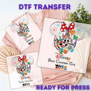 Custom Mickey&Friends DTF, Disney 2025 DTF,Disneyworld DTF,Ready For Press Matching Transfer,Disneyland Castle Heat Press,Dtf Transfer Cheap