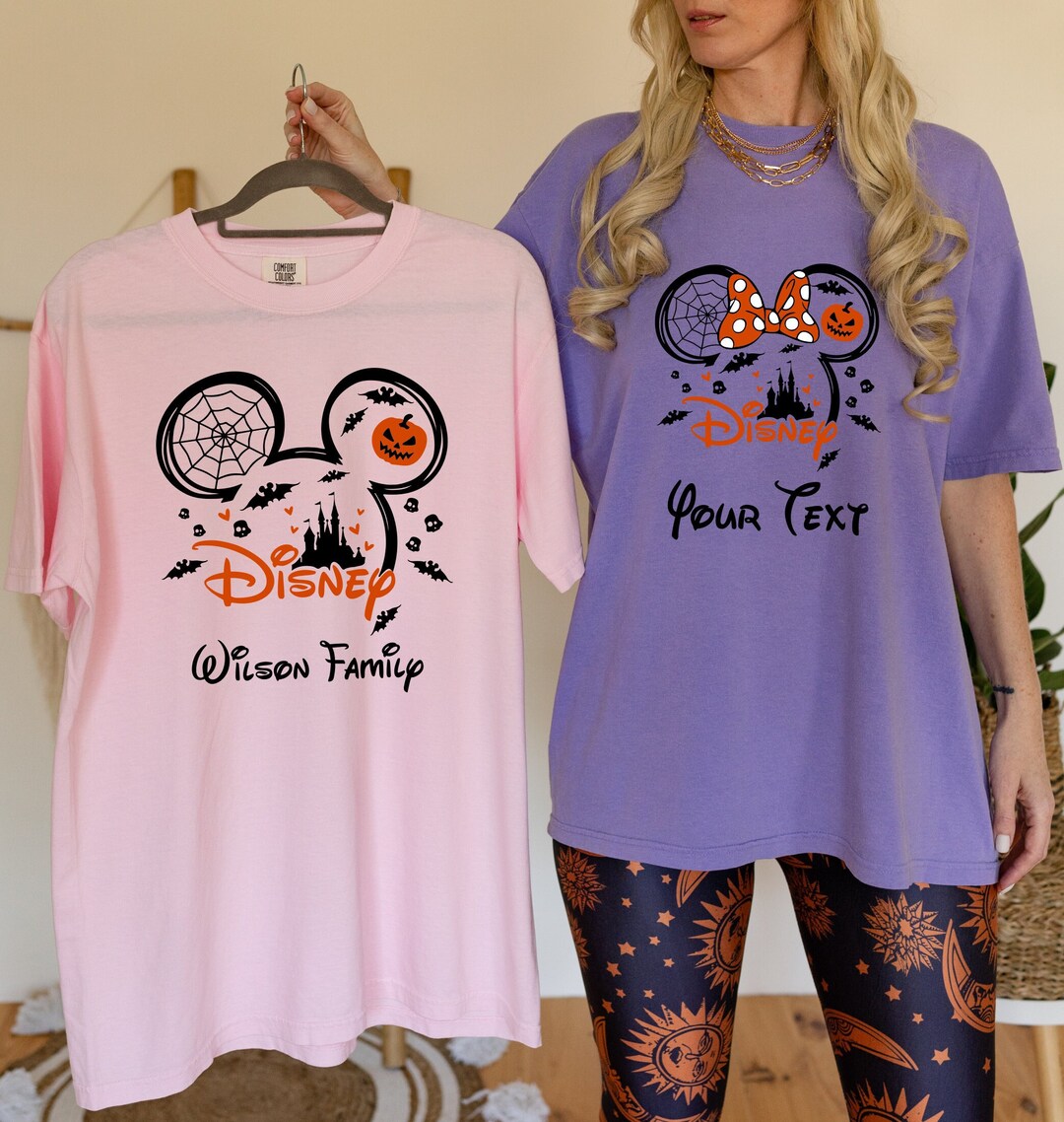 Comfort Colors Disney Halloween Shirt, Custom Family Tee - Etsy
