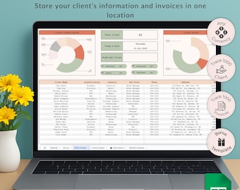 Client & Invoice Tracker: Small Business Google Sheets CRM (Digital Download)