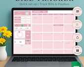 Bill Tracker Spreadsheet, Google Sheets Payment Calendar (Digital Download)