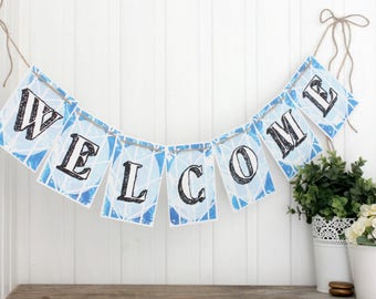 Welcome Bunting, Bright and Colourful Party Decoration