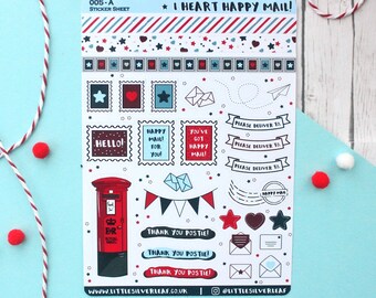 I Love Happy Mail Sticker Sheet