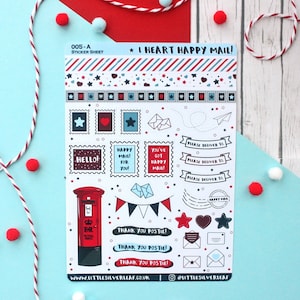 I Love Happy Mail Stickers - Happy Mail Sticker Sheet