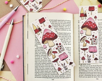 Fairy Tale Magical Mushroom Bookmark Set: Double-Sided Bookmarks, Set of 2, Literary Gift