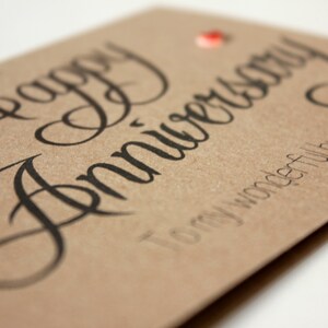 Handmade Anniversary Card. Anniversary Card. Anniversary Cards. Husband Card. Wife Card. Anniversary card for Wife. Husband Anniversary card image 2