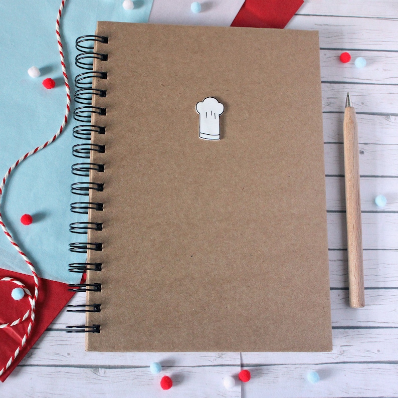 A5 Chef Notebook Lined Spiral Bound Recipe Journal with Etsy