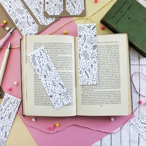 Bookmark Set - Wildflower Doodles Double Sided Bookmarks - Gift Set of 2
