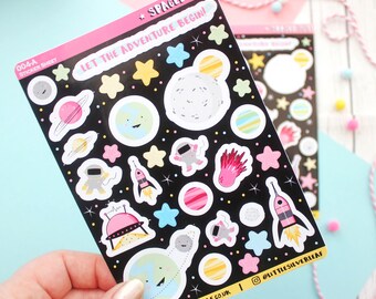 Spaced Out! Stickers - Cute Space themed Sticker Sheet