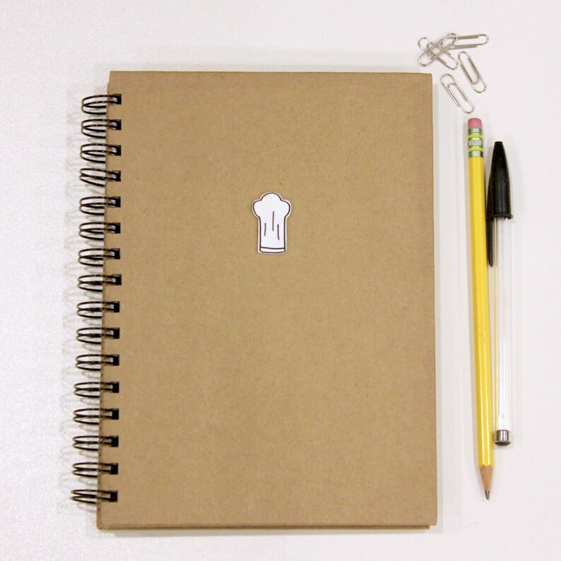 A5 Chef Notebook Lined Spiral Bound Recipe Journal with Etsy