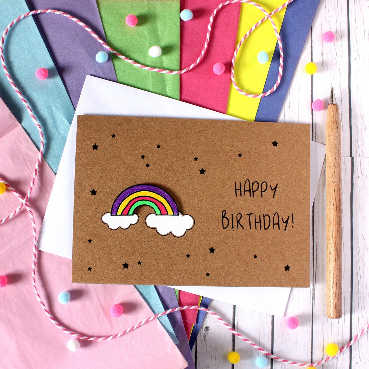 I Love Doing All Things Crafty: Happy Birthday Rainbow Streamer Cards