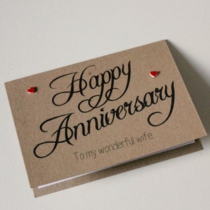 Handmade Anniversary Card. Anniversary Card. Anniversary Cards. Husband Card. Wife Card. Anniversary card for Wife. Husband Anniversary card image 4