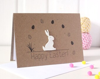 Easter Bunny Handmade Easter Card Easter Bunny Card Happy Easter Bunny Card Handmade Easter Cards for Easter Cute Easter Card Happy Easter