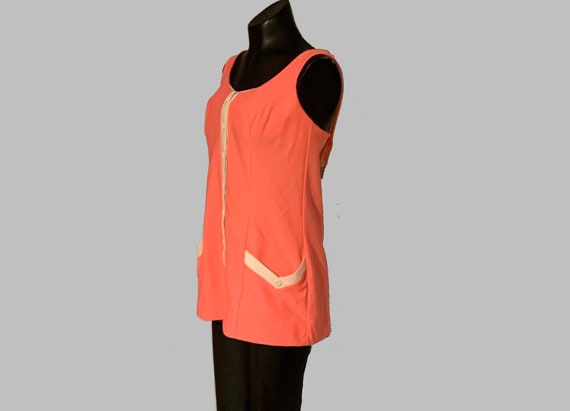 Best Vintage Mod 60s DeWeece Hot Pink Swim Dress … - image 2