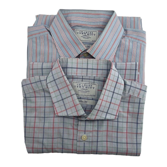 Charles Tyrwitt London Dress Shirt 16.5 36 slim Fit Qty 2 Stripe Plaid -  Etsy New Zealand
