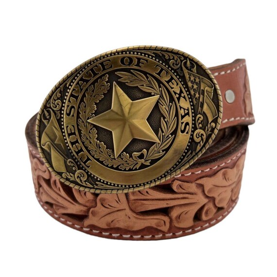 Texas Lone Star Leather Belt Lone Star Beer x Zilker Belts Father main image 4
