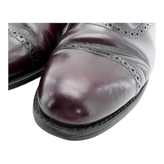 Bostonian Shoe Mens Size 11.5 D Burgandy Impressions Cap Toe