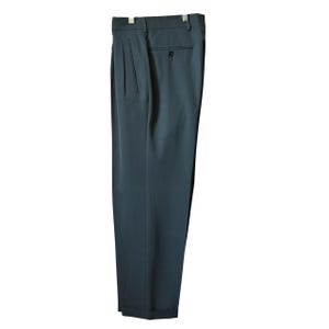 pleated and cuffed dress pants Pleated Suit Pants | Front Desk Uniform