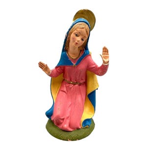Vtg Fontanini Nativity Figurine Mary 7.5” Scale Italy Christmas Depose