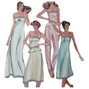 Vintage Butterick Pattern 3434 Slip Camisole Half Slip Panty Liner Size  16 Uncut