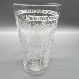 Vaso de vidrio para mezclar y medir cócteles de estilo antiguo Federal Glass EUC