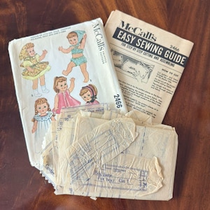 Vtg 60's Doll Pattern 14" 15" McCall's 2466 Multiple Styles Ruthie Patsy Ann