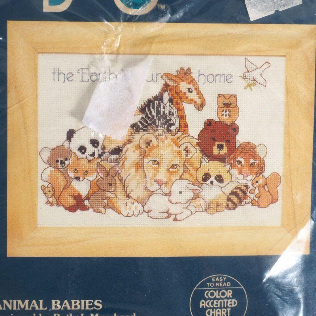 Jiffy クロスステッチキット 動物の赤ちゃん ルース J. モアヘッド