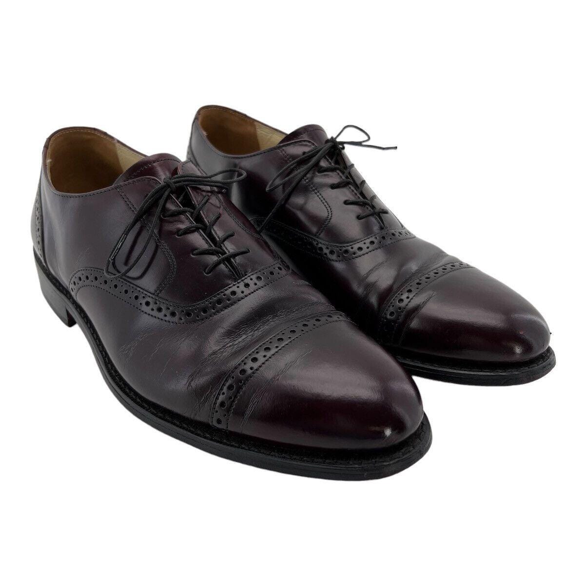 BOSTONIAN IMPRESSION バーガンディ ローファー Bostonian Burgundy Wingtip Oxfords Foot Saver Full Leather