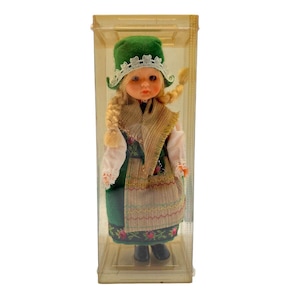 Vintage Swedish Folk Doll In Traditional Costume With Hat & Apron