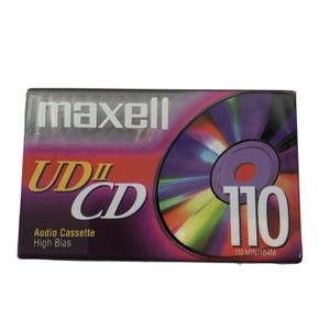 Maxell UDII-CD 110 Minute Cassette Tape New Sealed