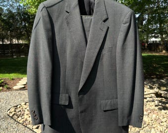 Vintage Brooks Brothers Mens 48L Wool Houndstooth Suit Single Breast Single Vent