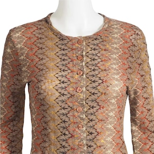 Vintage Italian Women Cardigan M Dossier Siepelunga Fashion Thin Multicolor