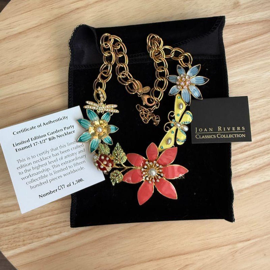 Joan Rivers Classics Collection Garden Party Gold-tone Enamel Necklace ...