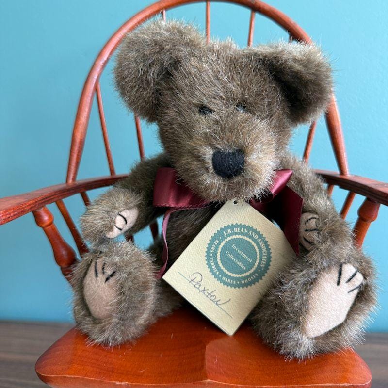 Vintage teddy bear red ribbon - Etsy 日本