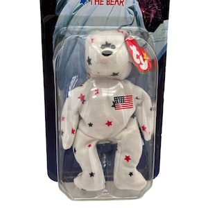 Ty Beanie Baby Glory The Bear 1998 McDonalds Exclusive Collectible Stars & Stripes USA