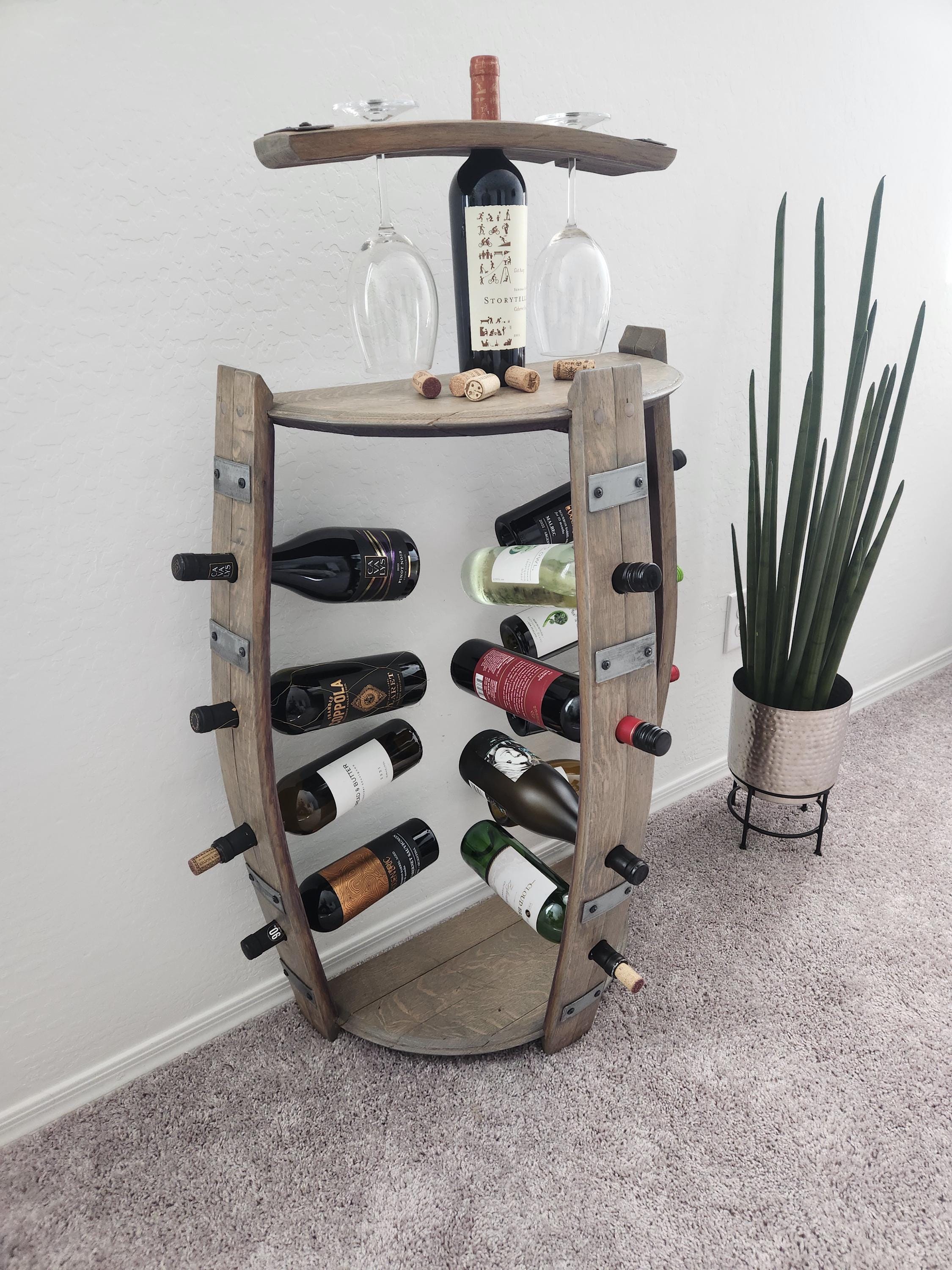Wine Barrel Rack Etsy Australia