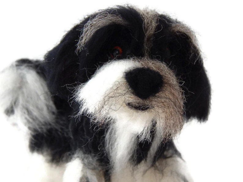 Custom Needle Felt Dog Handmade To Order. Example Havanese Sculpture or Tibetan Terrier image 1