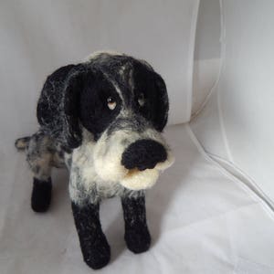 Custom TWO Needle felted Dogs Large size example Needle Felted Border collie and spaniel Border collie art image 5