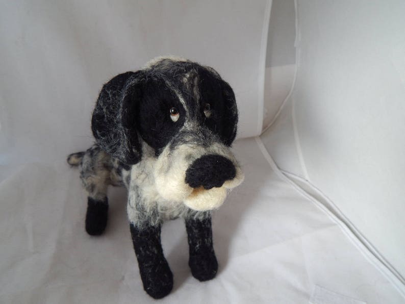 Custom TWO Needle felted Dogs Large size example Needle Felted Border collie and spaniel Border collie art image 5