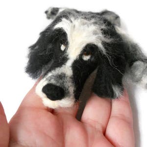 Custom TWO Needle felted Dogs Large size example Needle Felted Border collie and spaniel Border collie art image 3